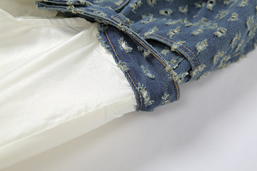 Jeans Talle Alto Pierna Ancha con Rotos - Diseño Versátil y Moderno - Image 7