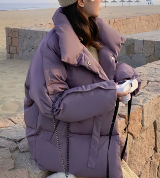 Chaqueta Acolchada Corta Estilo Coreano para Mujer - Image 17