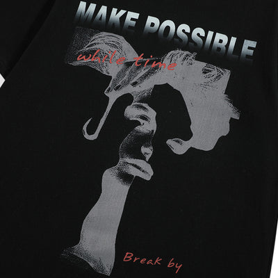 Camiseta Estampada Abstracta de Manga Corta para Hombre - Image 3
