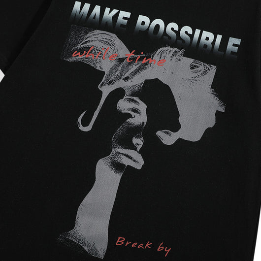 Camiseta Estampada Abstracta de Manga Corta para Hombre - Image 3