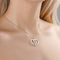 Personalized Custom Name Necklaces Pendant Double Heart Women Necklace Dorado 925Silver
