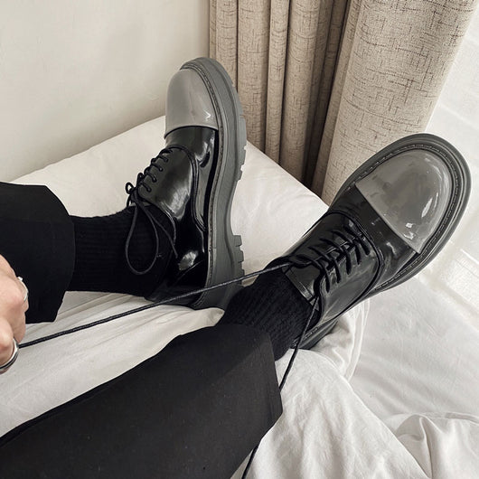 Zapatos de Cuero Charol Británicos con Suela Reforzada para Hombre - Image 3