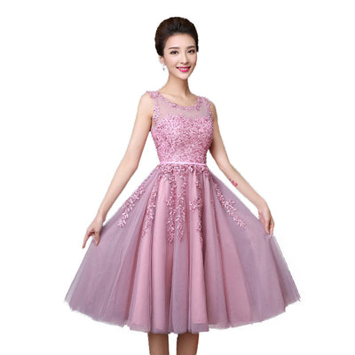 Vestido de Noche Rosa Midi con Hombros Descubiertos para Graduación y Eventos - Image 8