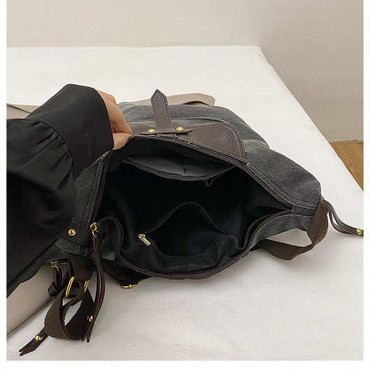 Bolsa de Lona Retro Gran Capacidad - Bandolera Crossbody Estilo Vintage - Image 17