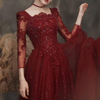 Vestido de Noche Elegante con Mangas para Mujer - Image 8
