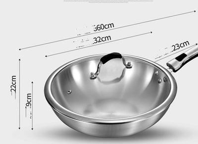 Sartén de Acero Inoxidable sin Recubrimiento para el Hogar - Image 12