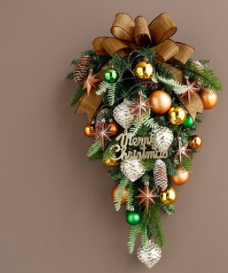 Corona Navideña Jinghua para Puerta - Decoración Elegante de Pared - Image 23