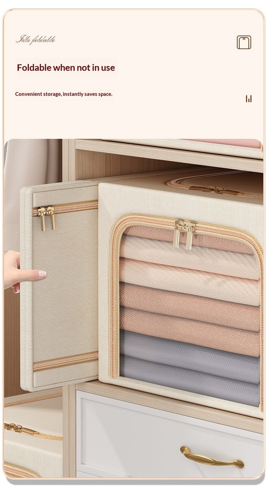 Caja Organizadora de Algodón y Lino con Diseño de Ranuras Estrechas - Image 16
