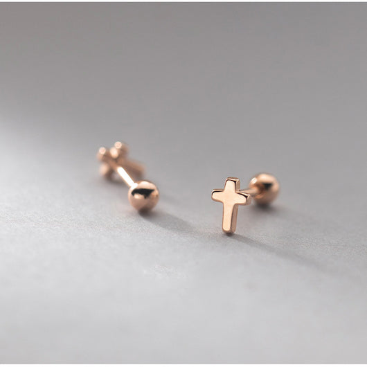 Aretes de Plata Esterlina 925 Diseño Cruz para Mujer - Image 4