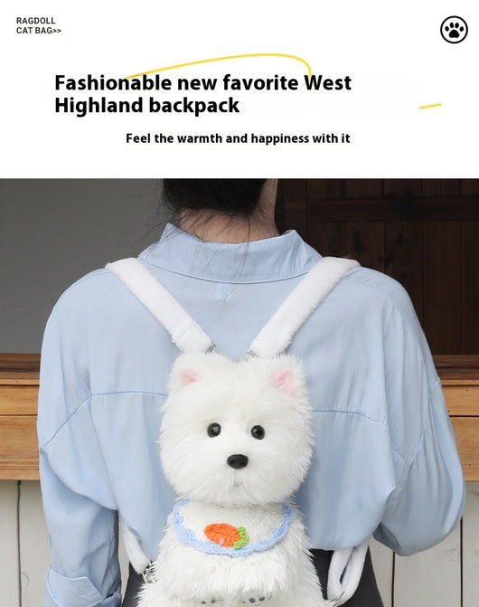 Peluche Perro West Highland Blanco Suave y Adorable - Image 22