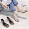 Pantuflas de Tacón Alto Grueso con Cristales para Mujer - Comodidad de Verano