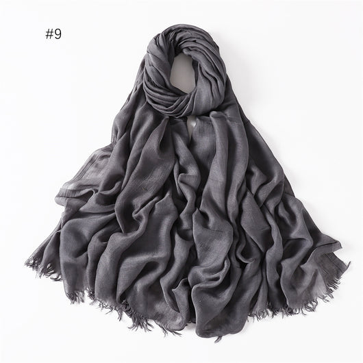 Pashmina Modal Fina Transpirable - Chal Ligero Monocromático para Mujer - Image 14