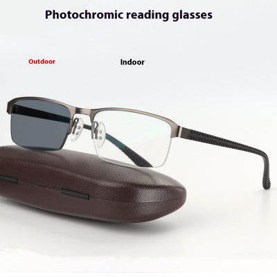 Gafas de Lectura Fotocromáticas con Armazón de Aleación y Protección Solar - Image 2