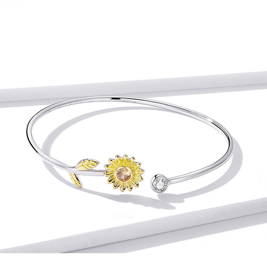 Pulsera Margarita de Plata Esterlina Chapada en Oro Genuino para Mujer - Image 6
