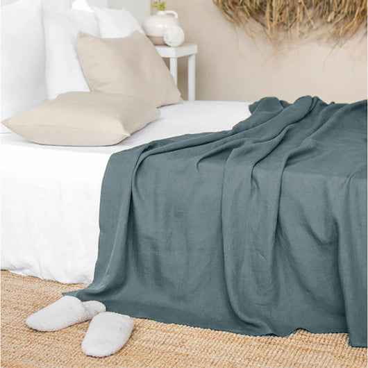 Sábana de Lino Puro Color Liso para Cama Individual y Doble - Image 12