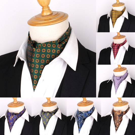 Pañuelo de Seda para Hombre con Estampado Floral