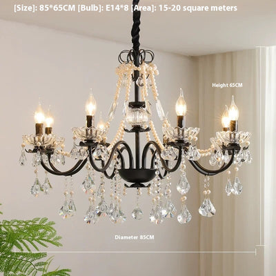 Lámpara de Araña de Cristal Estilo Lujo Francés para Sala - Image 6