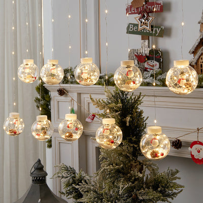 Cortina de Luces LED Esferas Navideñas con Deseos - Image 7