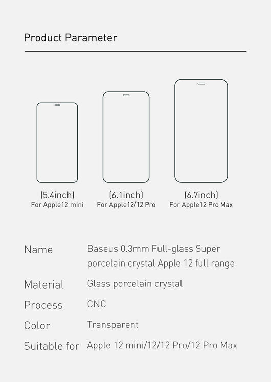 Protector de Pantalla Cristal Templado 0.3mm para iPhone 12 Mini - Image 14