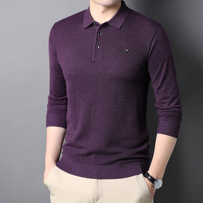 Camisa Manga Larga con Solapa para Hombre - Estilo Clásico Versátil - Image 3