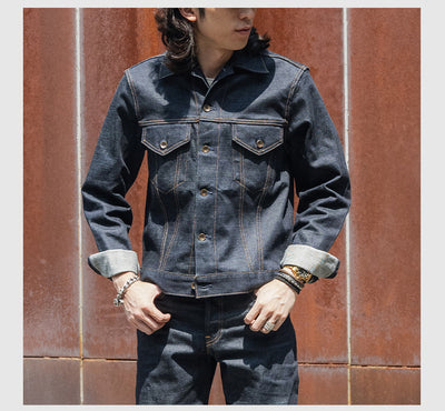 Chaqueta Casual de Mezclilla Raw Wash Multiuso para Hombre - Image 13