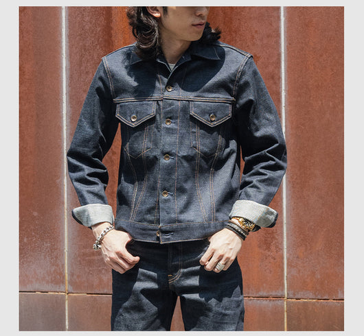 Chaqueta Casual de Mezclilla Raw Wash Multiuso para Hombre - Image 13