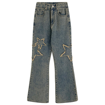 Jeans Talle Alto Primavera con Cintura Drapeada y Corte Recto Acampanado - Image 3