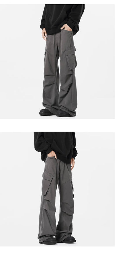Pantalones Rectos Casuales Retro - Estilo Urbano Moderno para Hombre - Image 8