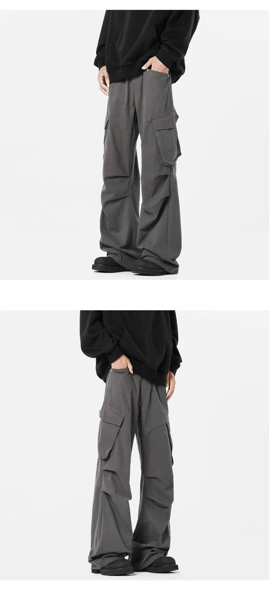 Pantalones Rectos Casuales Retro - Estilo Urbano Moderno para Hombre - Image 8