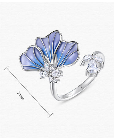 Anillo de Pétalos con Efecto Degradado Aceitoso - Image 5