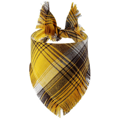 Pañuelo Triangular para Perro con Borlas y Patrón Escocés - Image 3