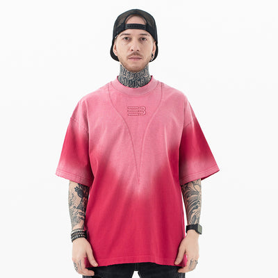 Camiseta Oversize Tie-Dye Degradado Retro Casual