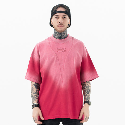 Camiseta Oversize Tie-Dye Degradado Retro Casual