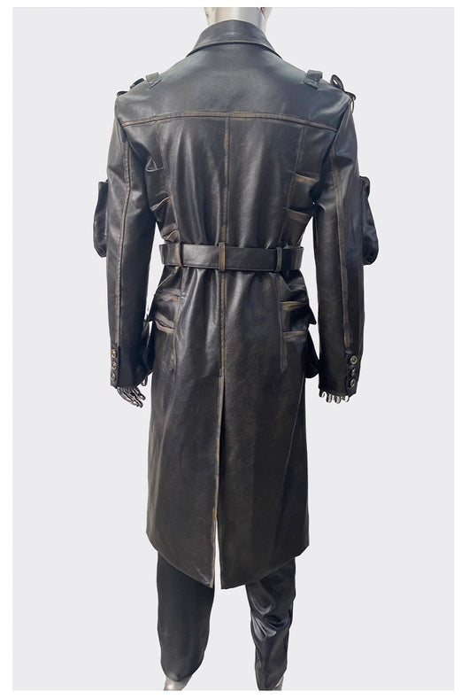 Chaqueta de Cuero para Motociclista Talla Grande - Image 17