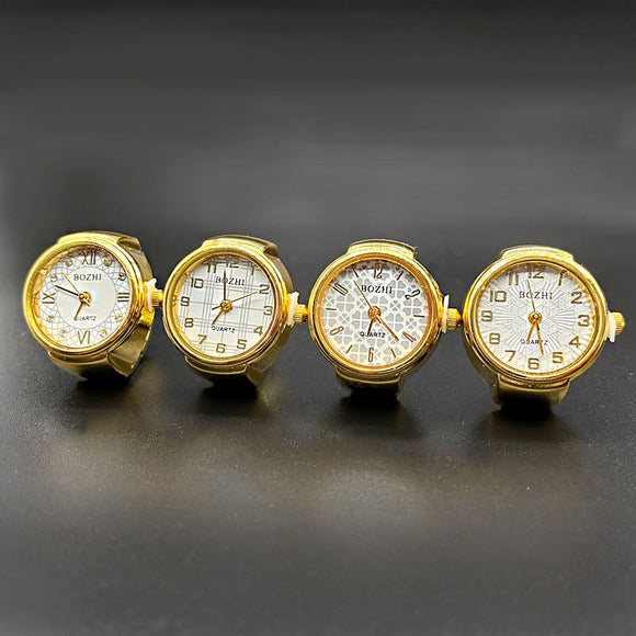 Reloj Anillo Versátil Dorado y Plateado - Diseño Minimalista All-Match