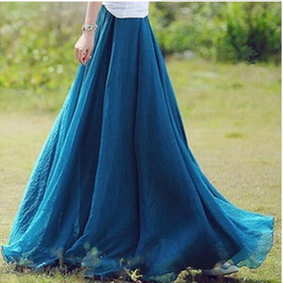 Vestido Playero Elegante de Gasa de Seda Dorada - Corte Amplio - Image 12