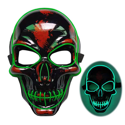 Máscara de Calavera LED Brillante Aterradora para Halloween - Image 4
