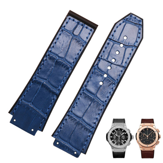 Correa de Reloj Cuero Genuino con Silicona para Hombre - Image 41