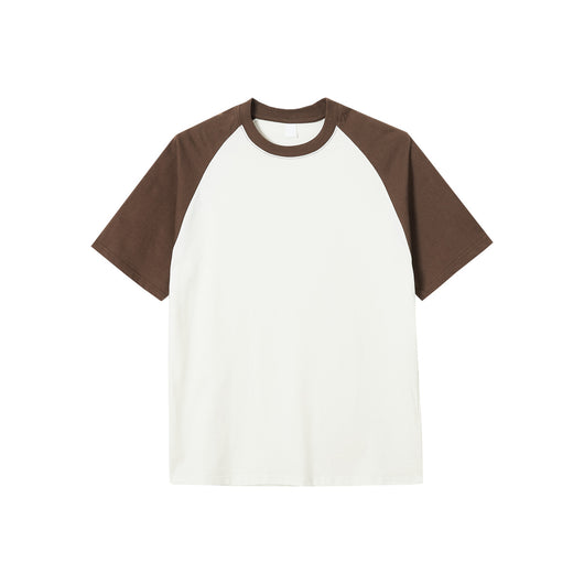 Camiseta Raglan Suelta de Algodón con Contraste de Colores - Image 4