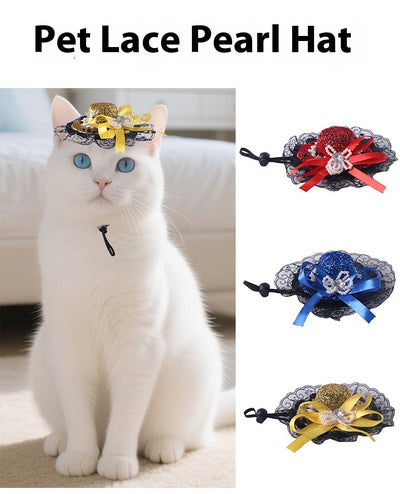 Sombrero de Encaje para Gatos - Accesorios para Sesiones Fotográficas y Disfraces - Image 17