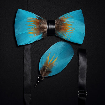 Broche Moño de Plumas para Padrino - Flor de Solapa Elegante - Image 14