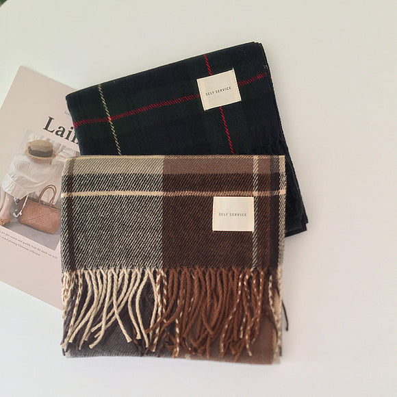 Bufanda de Cachemira Cuadros para Mujer - Estilo y Personalidad