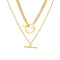 Necklace Double OT Chain Necklace Pendant Necklace D