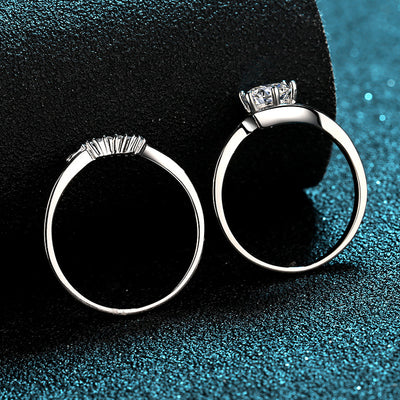 Anillo Apilable Doble Capa Mossan Stone - Diseño Versátil 2 en 1 - Image 6