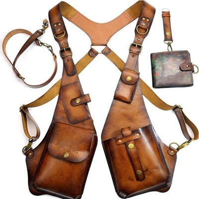 Billetera Steampunk Medieval de Cuero para Cinturón - Image 2