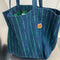 Bolsa Jeans Listras Verdes