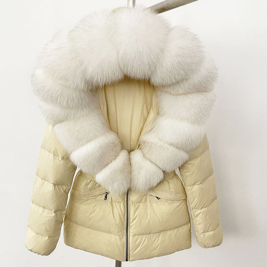 Chaqueta Acolchada Corta Ajustada para Mujer con Forro de Piel - Image 35