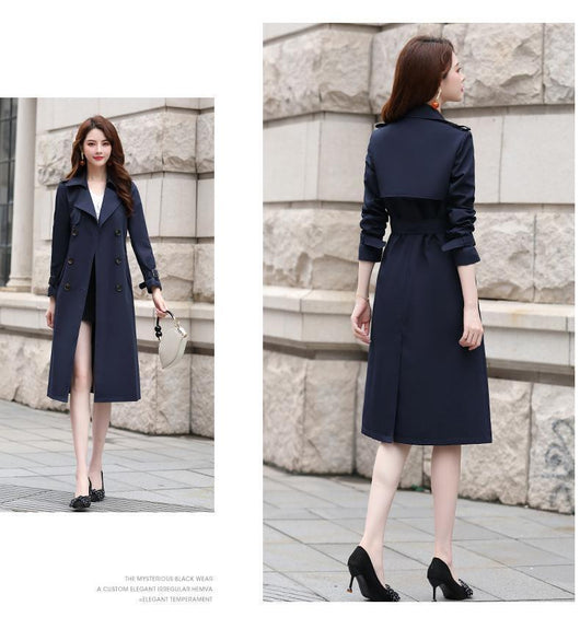 Abrigo Overknee con Efecto Drapeado Sedoso para Mujer - Image 8