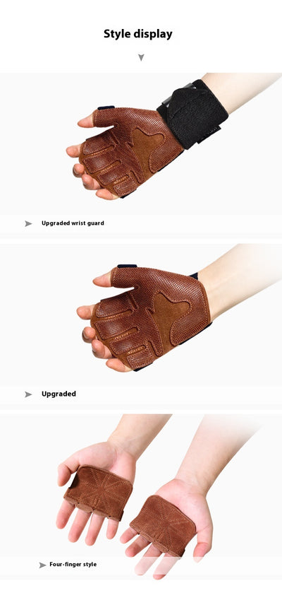 Guantes de Fitness de Cuero Genuino con Agarre Antideslizante - Image 17