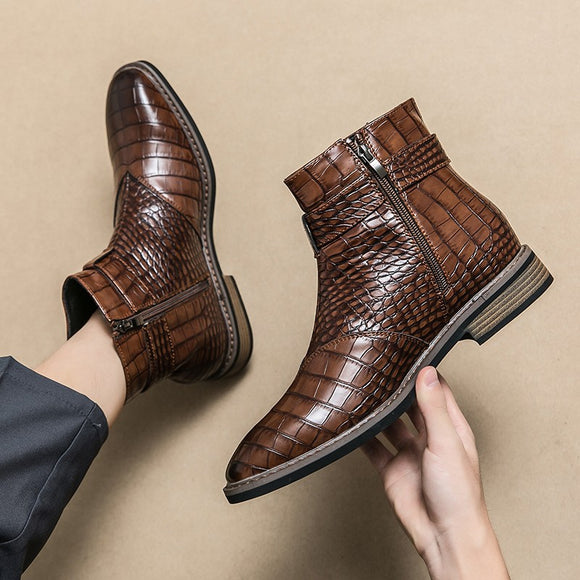 Zapatos de Cuero Puntiagudos Estilo Británico Casual